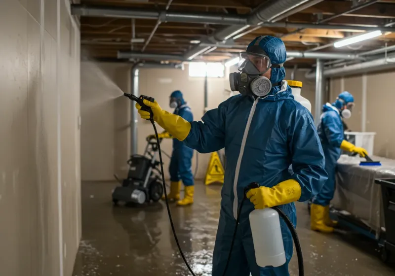 Basement Sanitization and Antimicrobial Treatment process in Brandon, SD